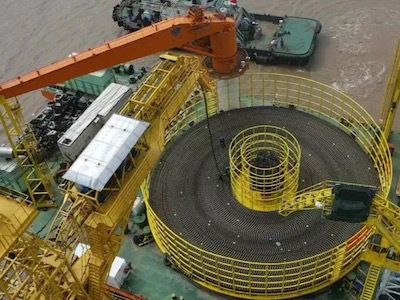 kabel bawah laut terpanjang Cina dibuat dengan dosa-dosa